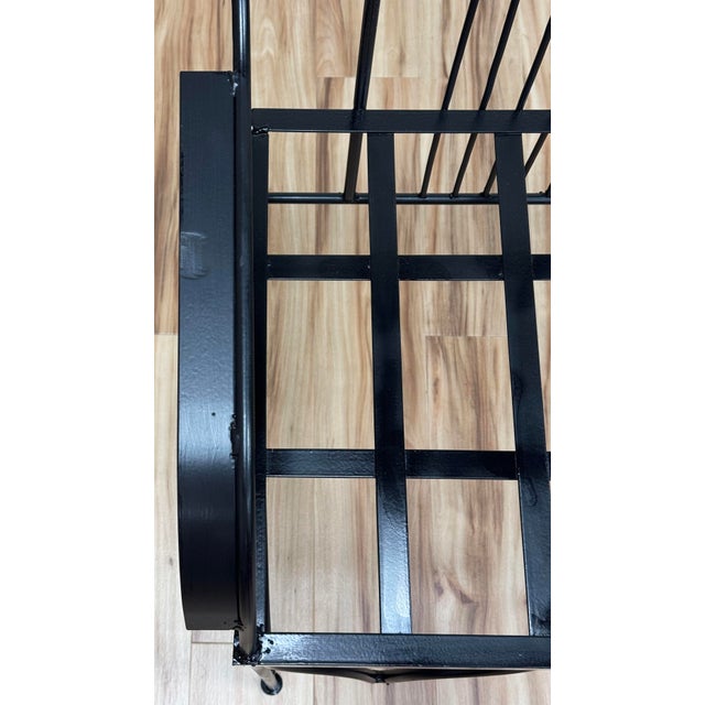 Vintage Substantial Wrought Iron Throne Chairs, a Pair For Sale - Image 9 of 15