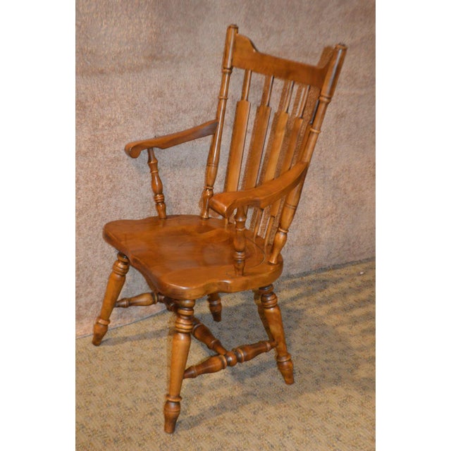 Vintage Temple Stuart Rockingham Country Maple Dining Chairs Set of 6