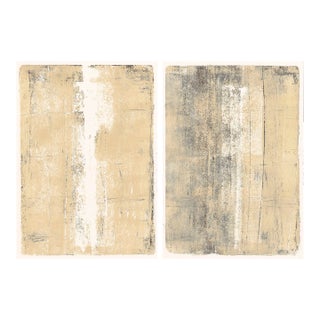 Presidio Play 3-4 (2) 18*24 Original Abstract Art Reproduction by Carrie Bergey - Black, White, Beige For Sale