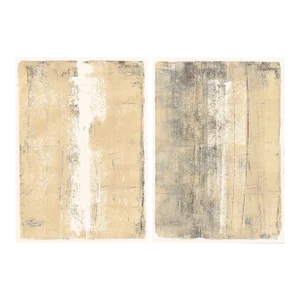 Presidio Play 3-4 (2) 18*24 Original Abstract Art Reproduction by Carrie Bergey - Black, White, Beige