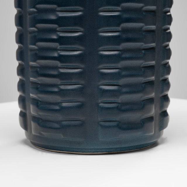 Textile Large Stoneware Table Lamp by Einar Johansen for Søholm Stentøj, Denmark, 1960s For Sale - Image 7 of 8