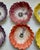 1980s Set of 6 Fitz & Floyd Pansy Porcelain Bowls For Sale - Image 10 of 18