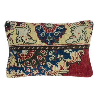 13"x20" Traditional Cushion Cover. Handmade Rug Pillow. Vintage Throw Pillow For Sale