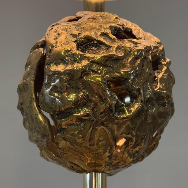 Sculptural Travertine Table Lamp attributed to Angelo Brotto for Esperia, Italy, 1970s For Sale - Image 12 of 16