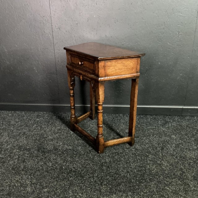 Oak Side Table, 1930s For Sale - Image 6 of 6