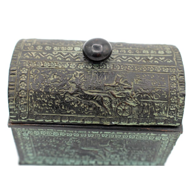 Grand Tour Late 19th Century Bronze Jewel Casket Box For Sale - Image 3 of 6
