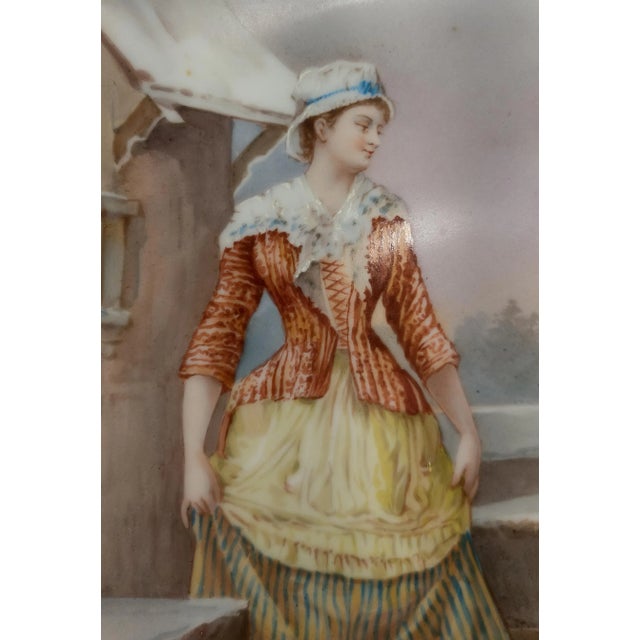 Ceramic French Sevres Porcelain Wall Plaque Signed Armand For Sale - Image 7 of 13