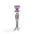 Purple André Dubreuil for Daum Monumental Chantilly Vase and Pedestal For Sale - Image 8 of 10