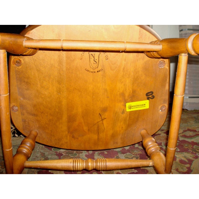 1980s 1980s Nichols & Stone Co. Hardwood Rocking Chair Windsor Style For Sale - Image 5 of 8