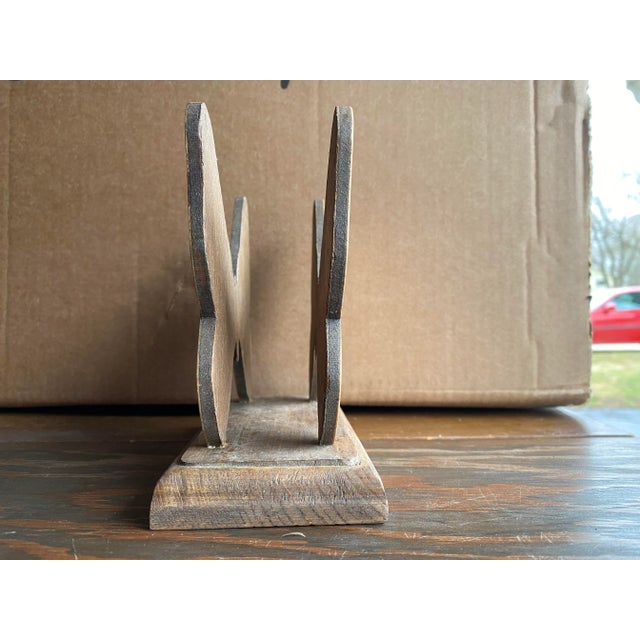 Late 20th Century Handmade Wooden Butterfly Letter Organizer For Sale - Image 4 of 7