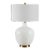 Safavieh Eugenie Glass Table Lamp - Antique White For Sale