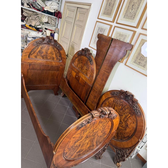 Walnut Bed, 1930s, Set of 2 For Sale - Image 15 of 18