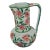 Vintage Hand Painted Floral Terra-Cotta Porches Algarve Portugal Pitcher For Sale