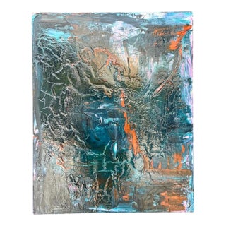 Vintage Abstract Expressionist Painting on Canvas For Sale