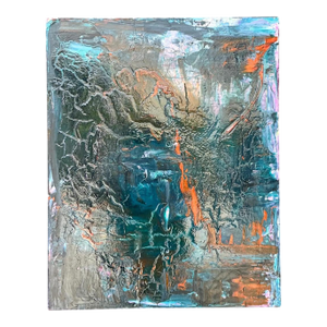 Vintage Abstract Expressionist Painting on Canvas