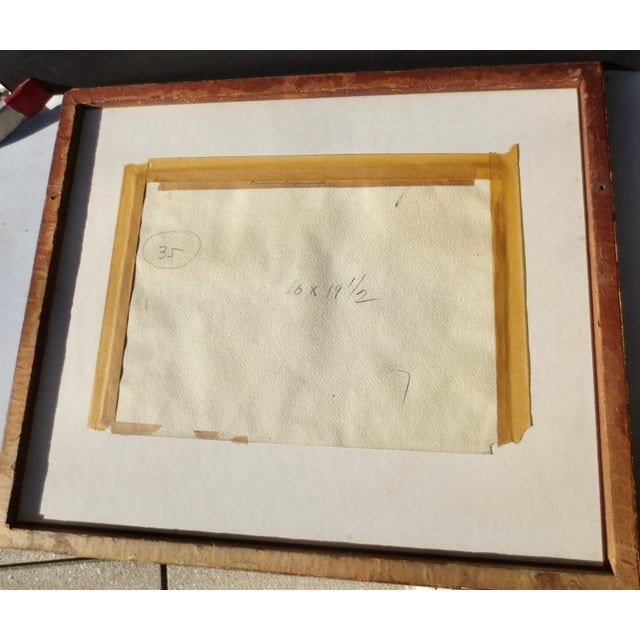 Zoltan Hecht (1890 -1968) was active/lived in New York / Hungary. early 20th century watercolor by hecht of figures on a...