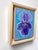 Contemporary Feline Natura by Sybiline | Oil on Wood Cat Face Merged with Purple Iris Flower For Sale - Image 3 of 3
