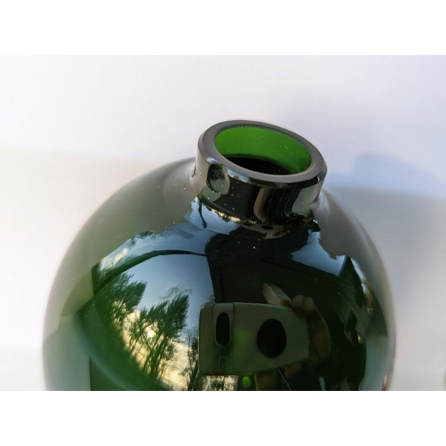 Purple and Green Murano Glass Flasks by Venini, 1980s, Set of 2 For Sale - Image 11 of 13