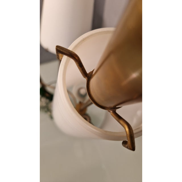 Table Lamp in Brass and Green Glass with 3 Lampshades by Roberto Giulio Rida, 2000s For Sale - Image 9 of 16