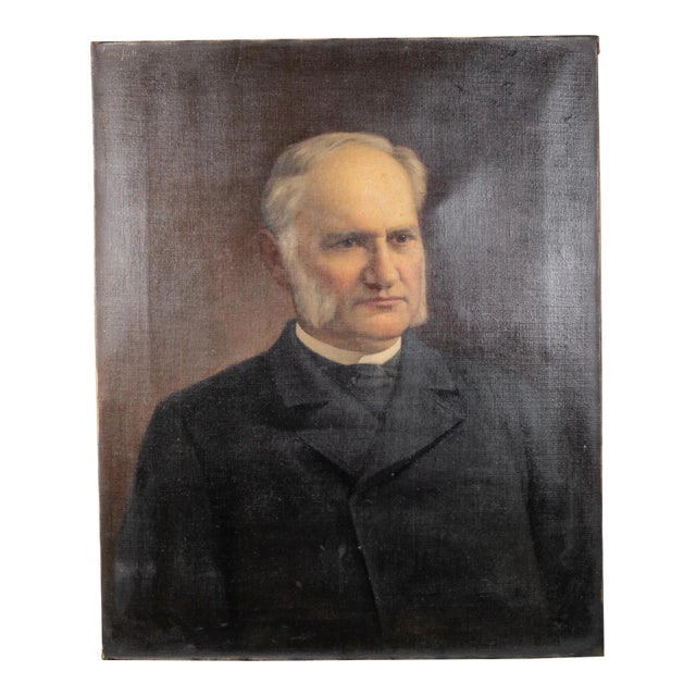 19th C. American Oil Portrait by Oscar Hallwig 1895 For Sale