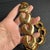 Napier Vintage Chunky Gold Tone Collar Necklace Statement Maximalist Crescent Moon C Link 17" For Sale - Image 4 of 10