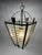 Black Italian Art Deco Metal and Glass Lantern, 1930s For Sale - Image 8 of 12