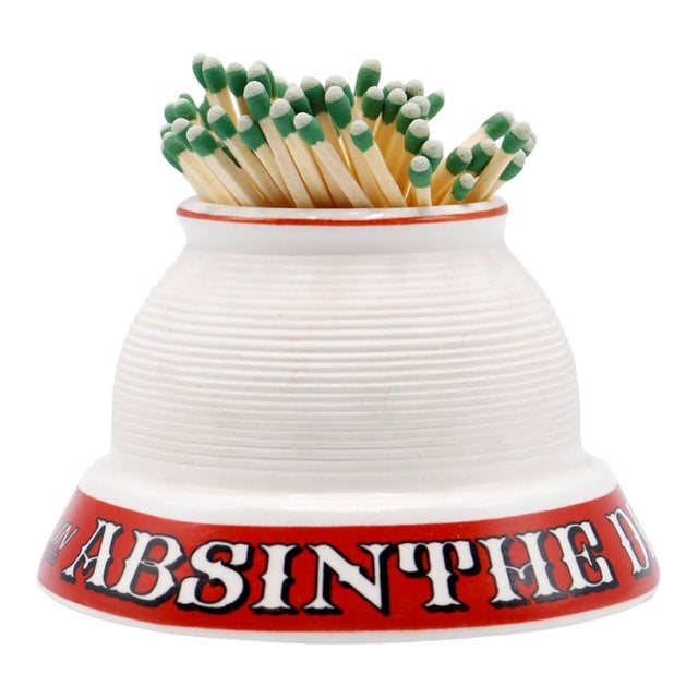 Absinthe Dicharry French Ceramic Match Striker For Sale