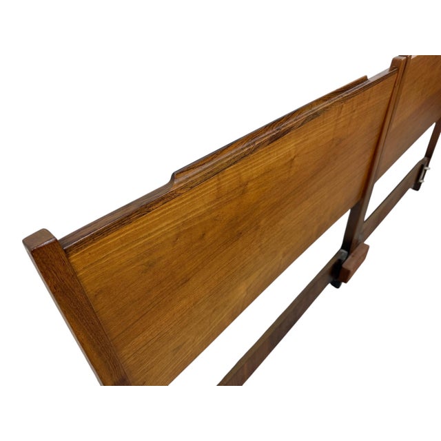 Drexel Declaration Mid-Century Modern Drexel Declaration Walnut King Size Headboard For Sale - Image 4 of 6