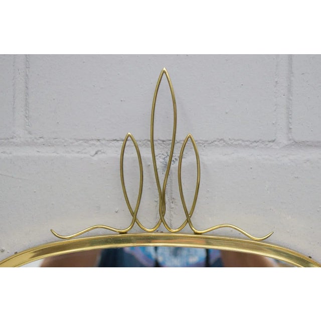 1950s Large German Brass Mirror from Gebrüder Schöninger München, 1950s For Sale - Image 5 of 10