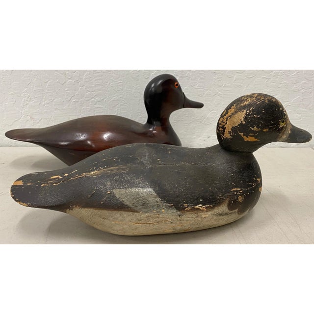 Decoys "Mason Blue Bill" and "Dave" Circa 1900 and 1984 - a Pair For Sale - Image 4 of 8