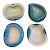 Curated Collection of Murano Art Glass Bowls by Alfredo Barbini in Shades of Blue Set of 4 For Sale
