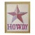 Original Western Star Painting “Howdy” – Framed Rustic Americana Wall Art – Red Star Acrylic on Canvas For Sale