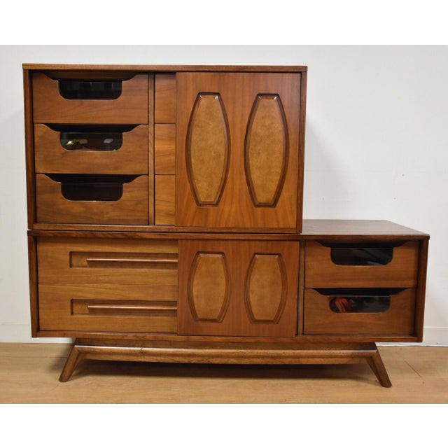 Young Manufacturing MidCentury Walnut Dresser Chairish