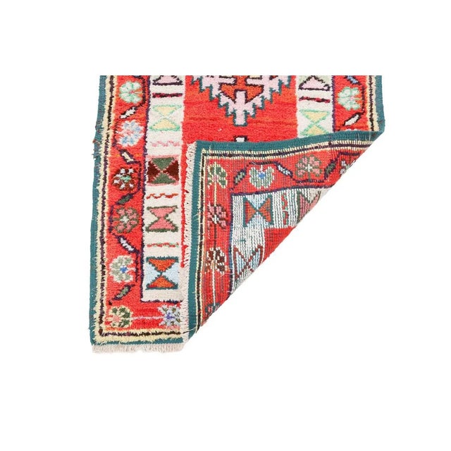 Mid 20th Century Mid 20th Century Orange Vintage Herki Runner For Sale - Image 5 of 7