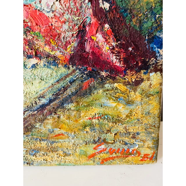 1950s Mid 20th Century Checz Abstract Expressionist Still Life W Shell For Sale - Image 5 of 6