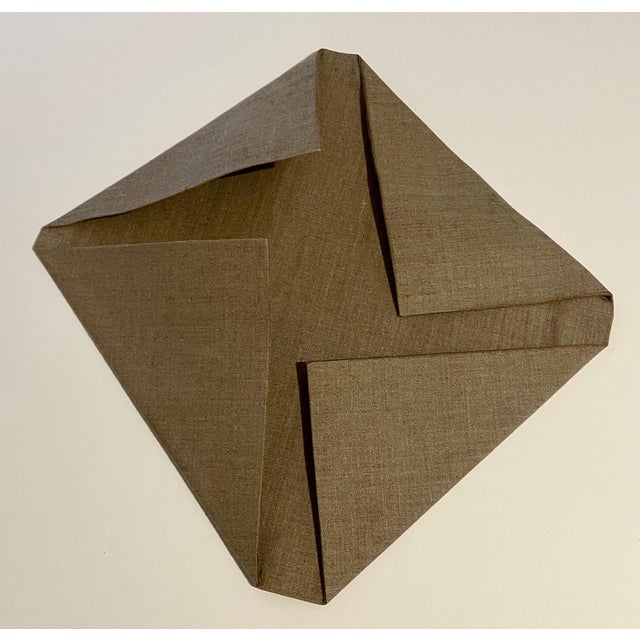 2010s Sébastien de Ganay 1, Large Sebastien de Ganay Folded Linen Abstract Minimalist Sculpture Fabric Wire, 2016 For Sale - Image 5 of 10