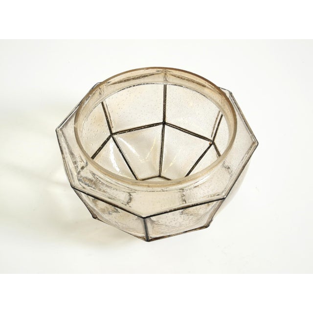 Vintage Glass Ceiling Lamp in Octagon Shape from Limburg, 1970s For Sale - Image 17 of 18
