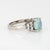 Modern Natural Semi Black Opal Diamond Ring Vintage 14k White Gold Fine Jewelry Sz 6.5 For Sale - Image 3 of 7
