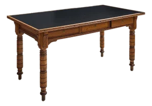The Vintage Carved-Leg Leather Top Desk