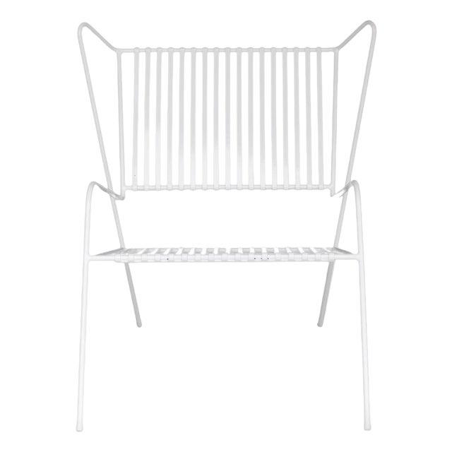 White Capri Easy Lounge Chair by Cools Collection For Sale