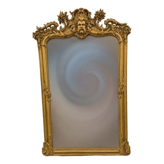 Large Giltwood Mirror, 19th Century For Sale