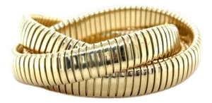 Late 20th Century Sidney Garber, 18k Yellow Gold Rolling Bangle Bracelet