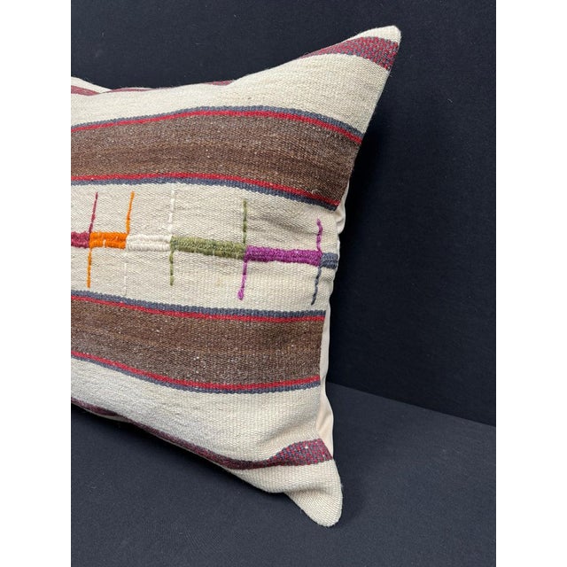 Contemporary Turkish Hemp Pillow Cushion Natural Beige Brown Pillow Cushion Cover 24x24 For Sale - Image 3 of 4