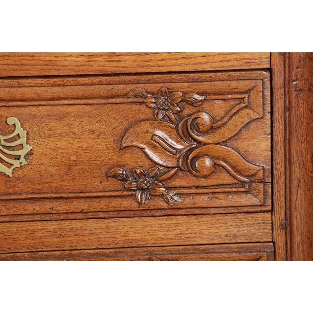Wood Baroque Showcase Secretaire in Oak, 1760s For Sale - Image 7 of 18