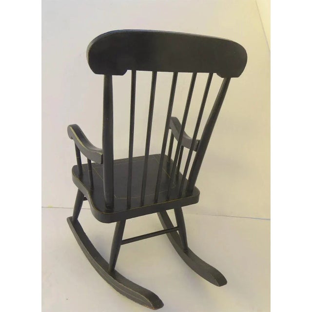 1900's American Painted Boston Child's Rocking Chair For Sale - Image 4 of 8