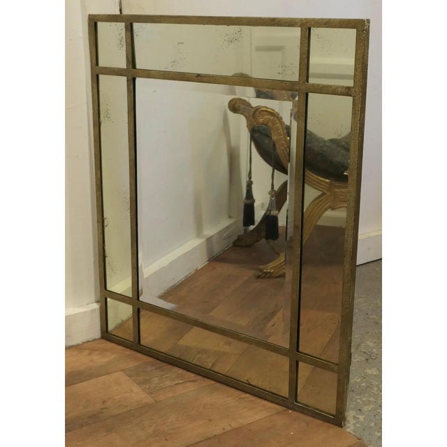 Large Gilt Metal Margin Wall Mirror, 1960s For Sale - Image 4 of 7