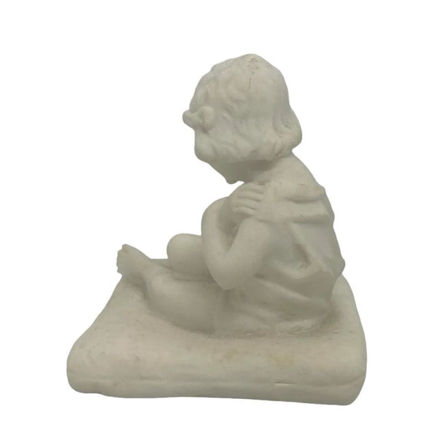 Ceramic Early 20th Century French Young Girl Frightened by a Mouse Ceramic Sculptural Figurine Statuette For Sale - Image 7 of 12