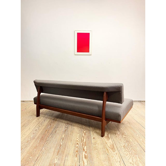 Mid-Century Three-Seater Sofa in Mahogany by Hans Bellmann for Wilkhahn, Germany, 1950s For Sale - Image 6 of 18