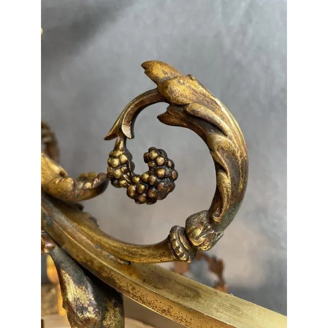 French Pendant Light in Gilt Bronze For Sale - Image 6 of 8