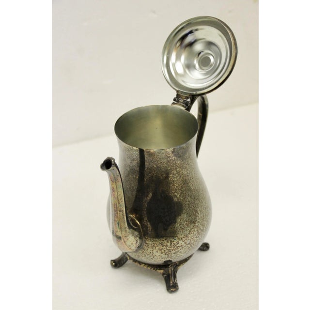 Metal 1960's Midcentury Vintage International Silver Company Silver Plated Coffee or Tea Service, 4 Pieces For Sale - Image 7 of 12